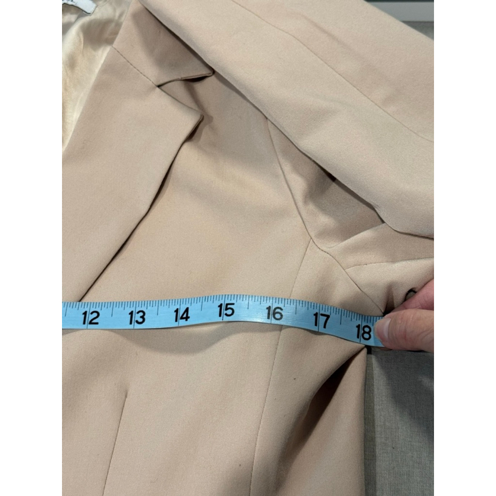 Women's Cicy Bell Khaki Lined Stretch Blazer Jacket M - Picture 9 of 12